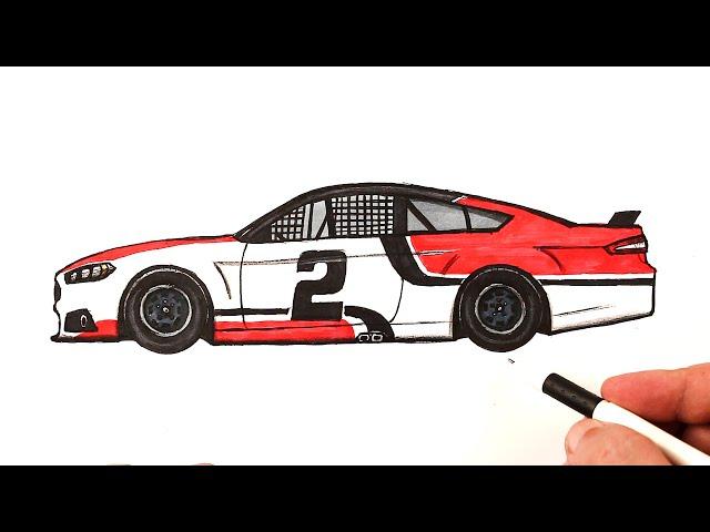 Как нарисовать машину Nascar