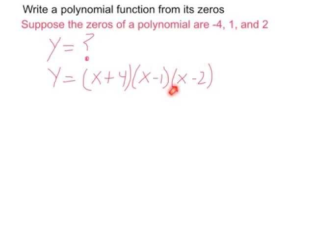 Write a Polynomial Function from its Zeros