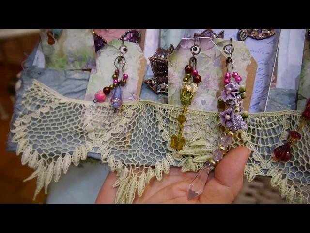 Bohemian/Gypsy altered handbag Goodies box & Trifold pocket book