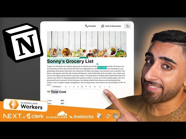  Let’s build an AI NOTION Clone with NEXT.JS 14! (Realtime Collab, Cloudflare, Clerk, Firebase)