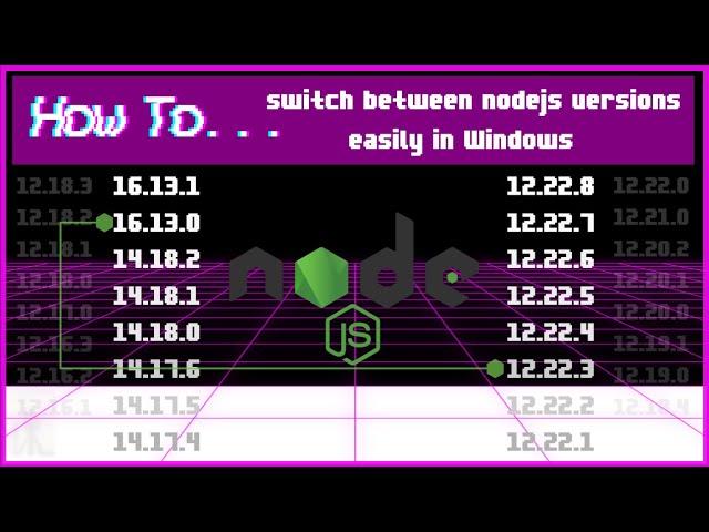 How to... switch between nodejs versions easily in Windows