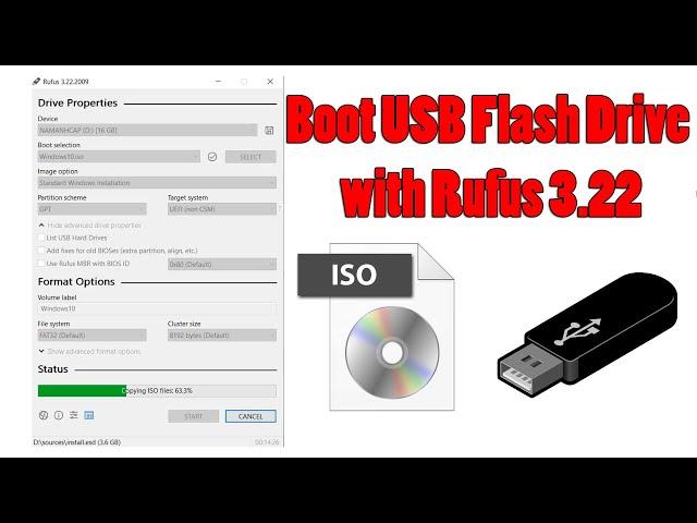 Boot USB Flash Drive with Rufus 3.22 | Windows 7/8/8.1/10/11