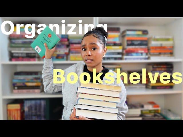 reorganizing my bookshelves with me + bookshelf tour 