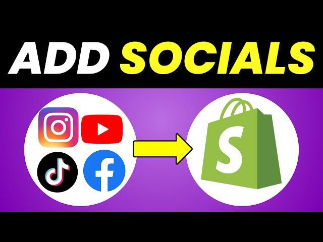 How to Add Social Media Buttons to Shopify Store - EASY 2024