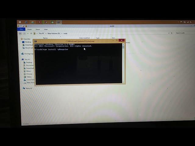 Install nodejs with command prompt(cmd)