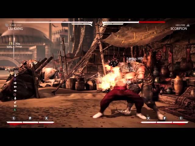 Mortal Kombat X - Liu Kang (Flame Fist) - Shaolin Flame to Windmill Punch