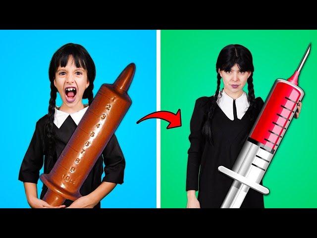 Wednesday Addams Surviving Every Job | Crazy Challenge and Funny Moments