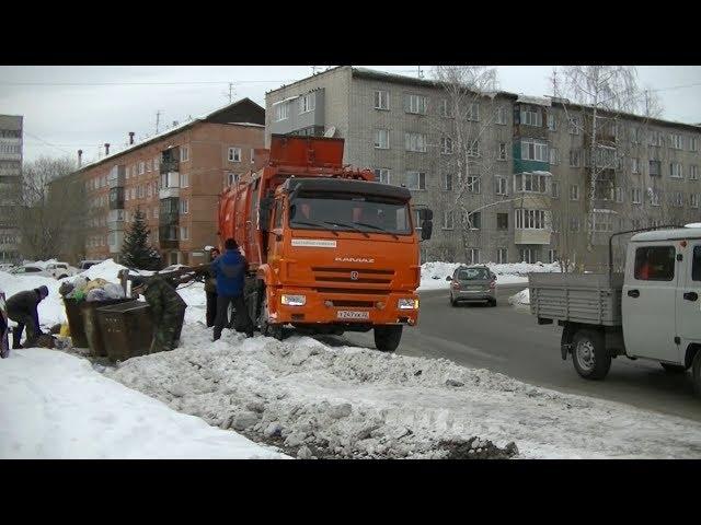 В Бийске срываются графики вывоза мусора (Будни, 28.01.20г., Бийское телевидение)