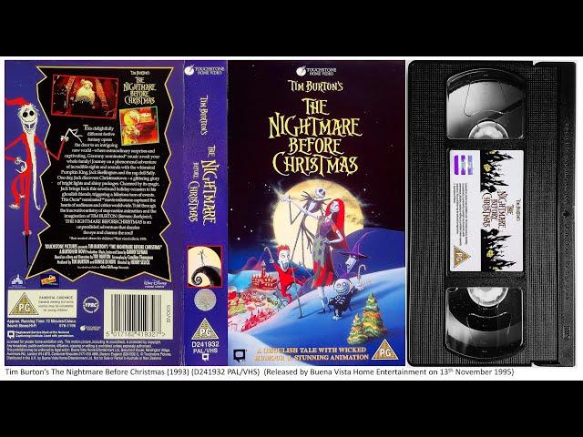 The Nightmare Before Christmas (13th November 1995) UK VHS