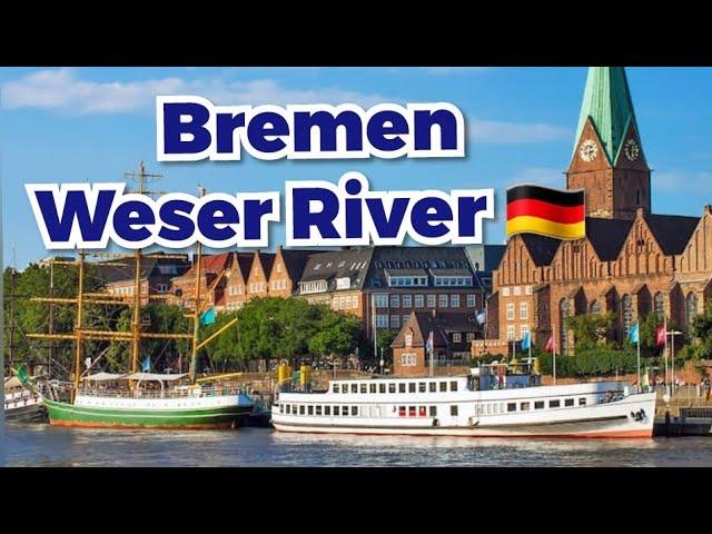 4k Bremen City  Weser River Best Walk in Tour Ultra HD