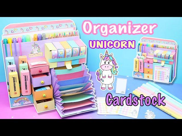 Unicorn  Desk Organizer from Cardstock - Paper Organizer | aPasos Crafts DIY