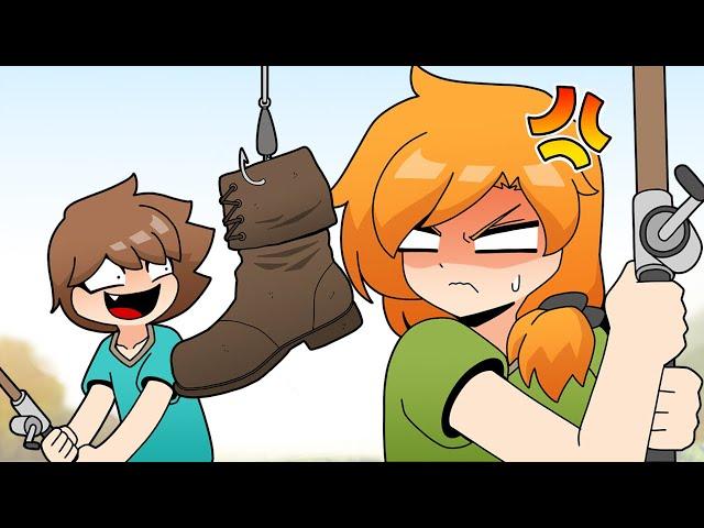 What you get from Fishing | Minecraft anime