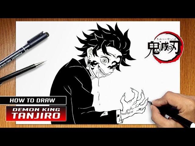 How to draw Demon King Tanjiro - Kimetsu No Yaiba Chapter 201