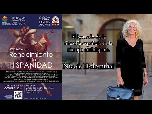 El borrado de la filosofía española en la Europa antihispana. Nicole Holzenthal