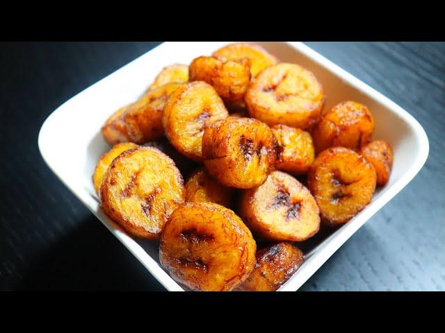 Banane plantain frit facile en moins de 5 minutes / Easy fried banana plantain less than 5 minutes