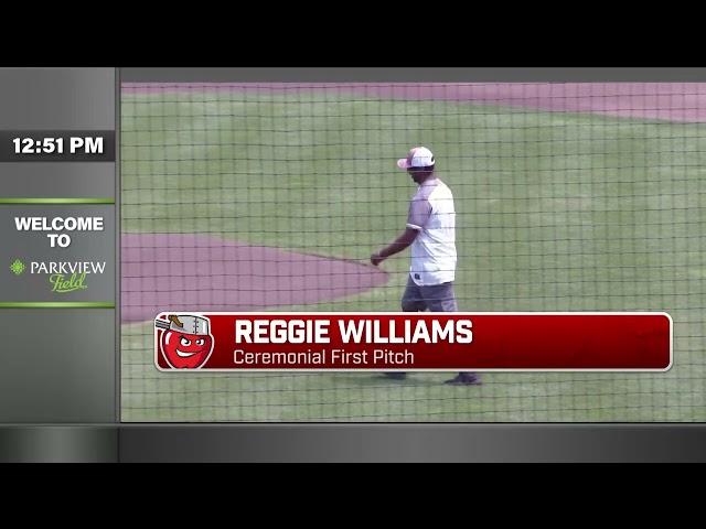 HPLL President Reggie Williams Opening Pitch at TinCaps!