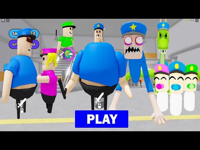 All Morphs Unlocked Police Family Escape (SCARY OBBY) - All Jumpscare Gameplay #roblox #obby