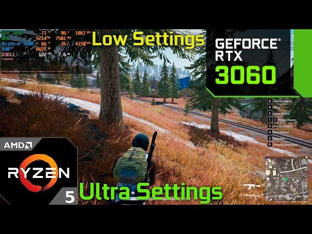 PUBG : RTX 3060 12GB | Ultra & Low Settings