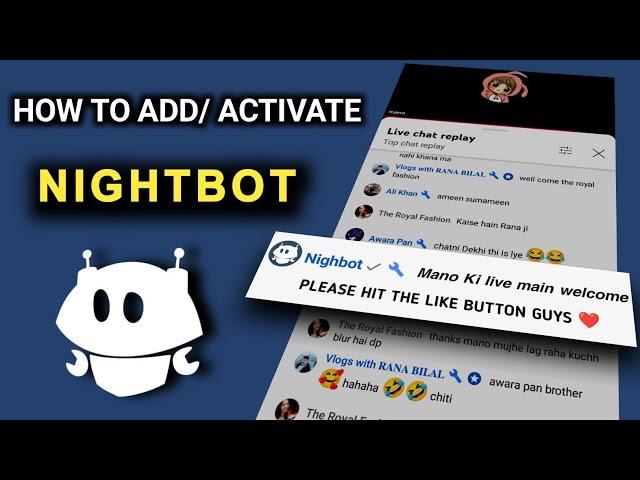 How to Add Nightbot in YouTube live stream | Setup Commands and make nightbot as a moderator