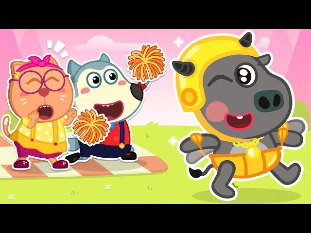 Baby's First Steps  Following In Dads Footsteps Song  Wolfoo Nursery Rhymes & Kids Songs