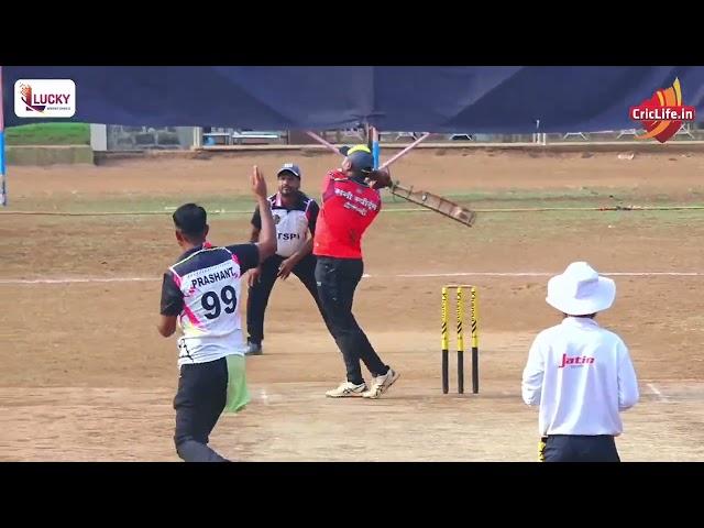 Sagar Nikam Batting | 100 Runs 30 Balls | Trinay Sports Premier League 2024