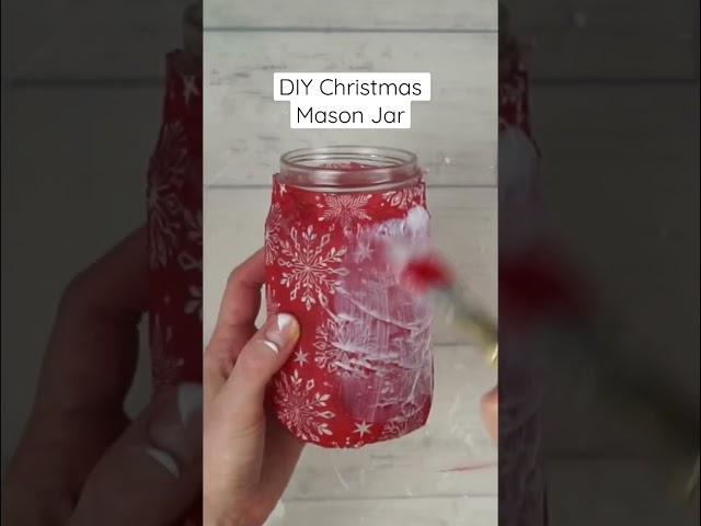 BEAUTIFUL CHRISTMAS MASON JAR DIY USING A NAPKIN