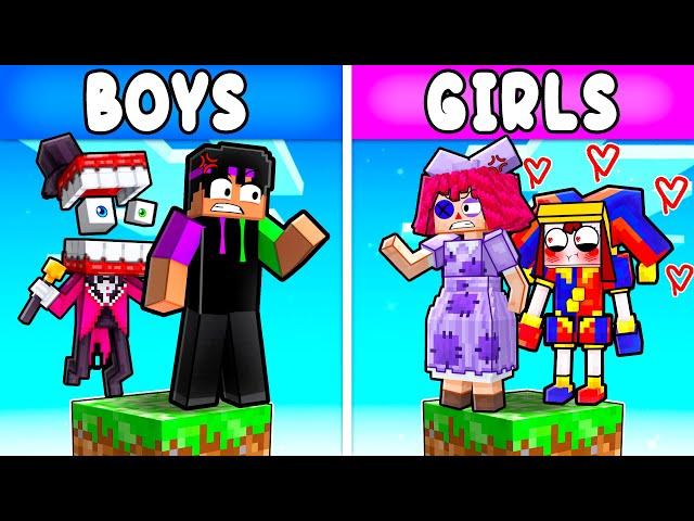 One BOYS Block vs One GIRLS Block with POMNI, RAGATHA, and CAINE! (The Amazing Digital Circus)