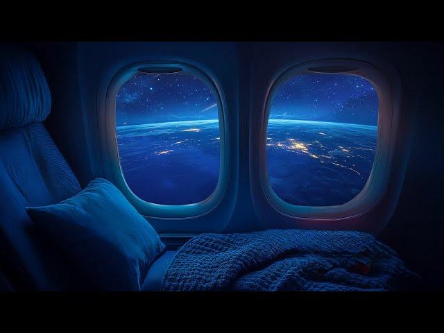 🟤 10 Hours with Night Airplane Window Ambience: Brown Noise Melts All Your Stress Away ️