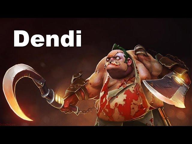 Dendi Pudge Hooks-Fails-Saves Dota 2