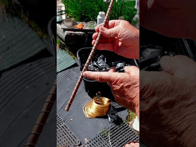 DIY Electroculture for gardening tutorial. (How to make electroculture wire) #shorts
