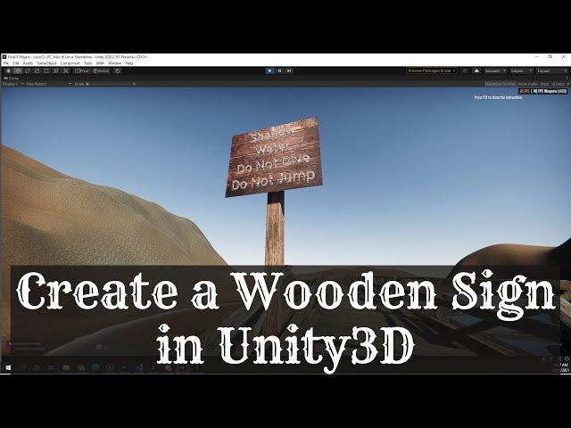 Unity3D: How to Make a Wooden Sign in Unity3D