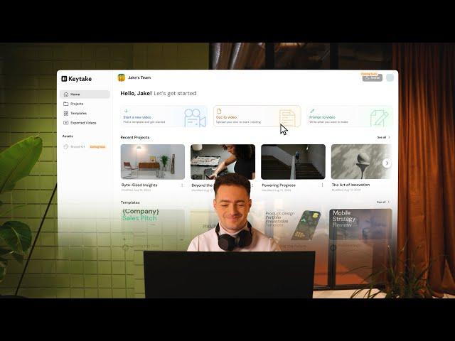 Live-Action Meets Motion Graphics | Demo Video for SaaS AI Product | Keytake