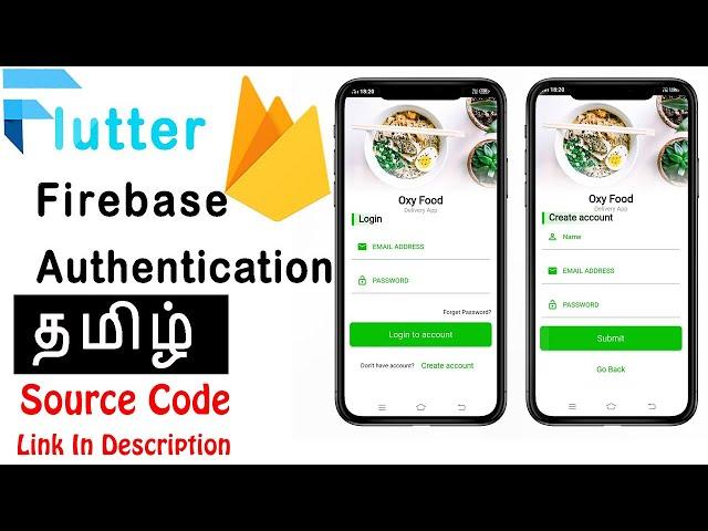 Flutter App with Firebase Authentication in Tamil | Food Delivery App Sign in| Firebase Introduction