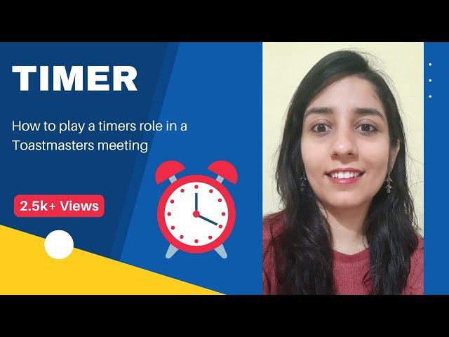 How to play A Timer In A Toastmasters Meeting || Online Meeting || Impromptu Speaking