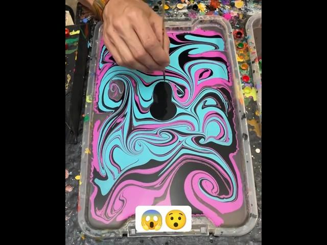 Gorgeous water marbling art  #viralvideo #shorts