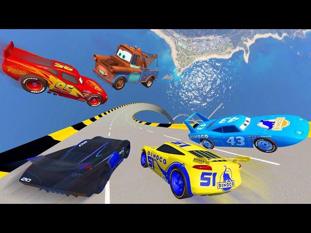 Cars Party  - Crazy Disney Cars Lightning McQueen and Friends Tow Truck Mater The King Cruz Storm