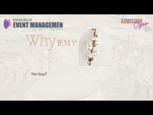 Innovation & Creativity Come & Join Best Event Management Institute.