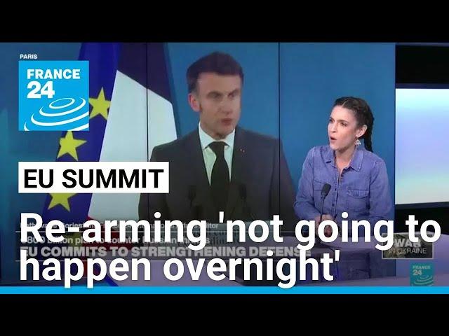 Putting EU defence plan into action 'not going to happen overnight' • FRANCE 24 English