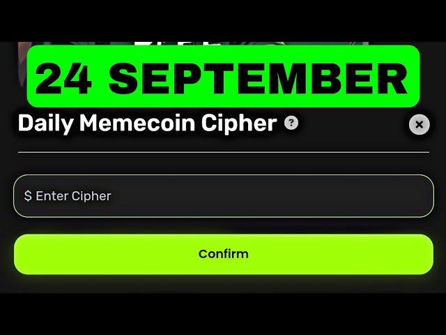 Memes Lab Bot Daily Cipher Today 24 September | Memes Lab Cipher Code Today | Daily Memecoin Cipher