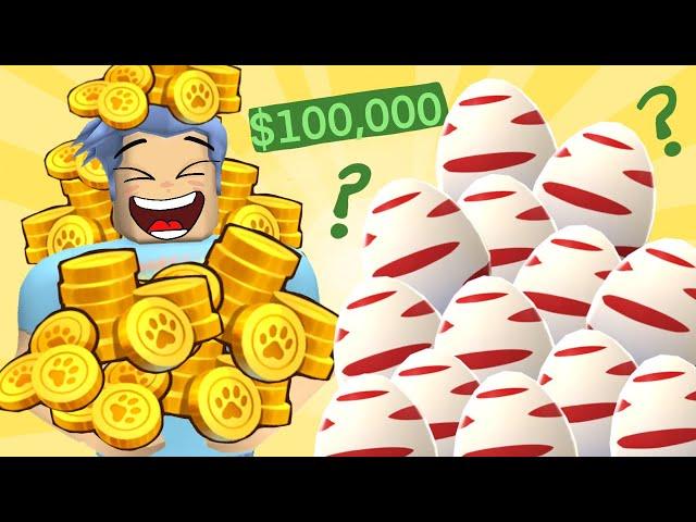 Spending $100,000 Coins Trying to Hatch a Legendary Pet in Ropets Roblox