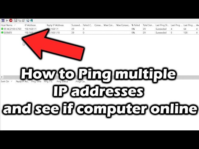 How to Ping multiple IP addresses