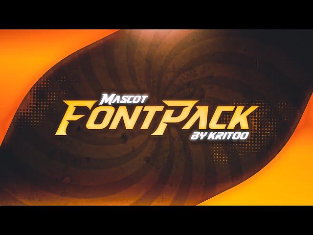 Font Pack For Mascot Logos by Kritoo YT || Kritoo YT