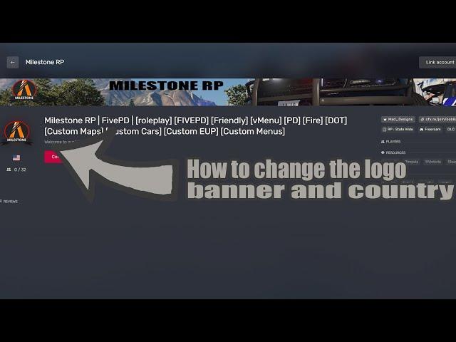 How to change to logo and banner of your FiveM server. Works for server side and public.