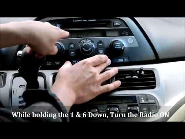 Honda Odyssey Radio Code Reset (How to Unlock a 'locked' radio)
