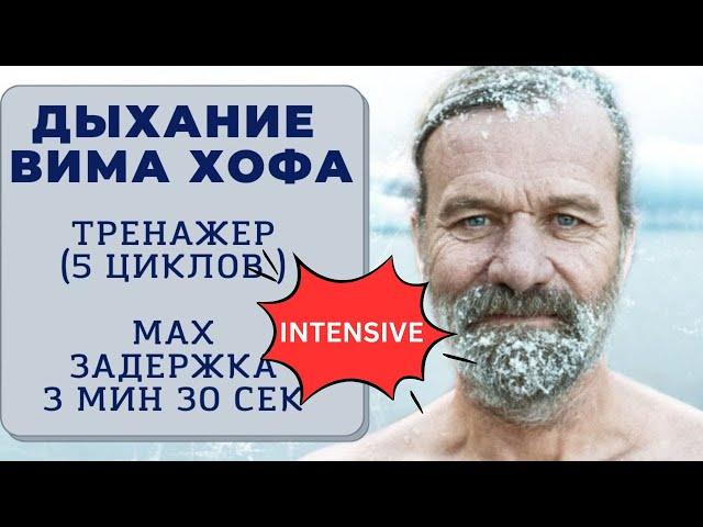 Дыхание Вима Хофа. Интенсивный онлайн-тренажер. Максимальная задержка 3 минуты 30 секунд