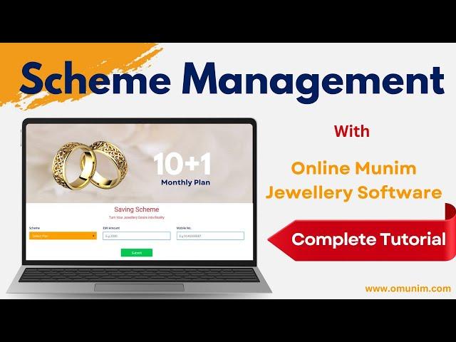 Scheme Management with Online Munim Jewellery Software