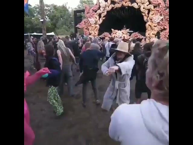 Mr pink official dancing at hitech festival rave party