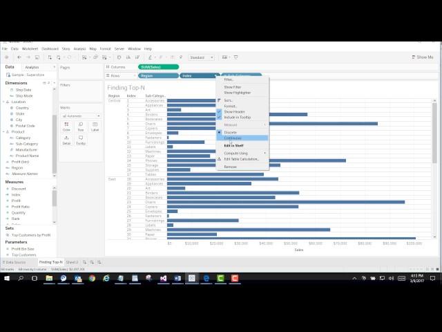 How to find the top N within a category in Tableau