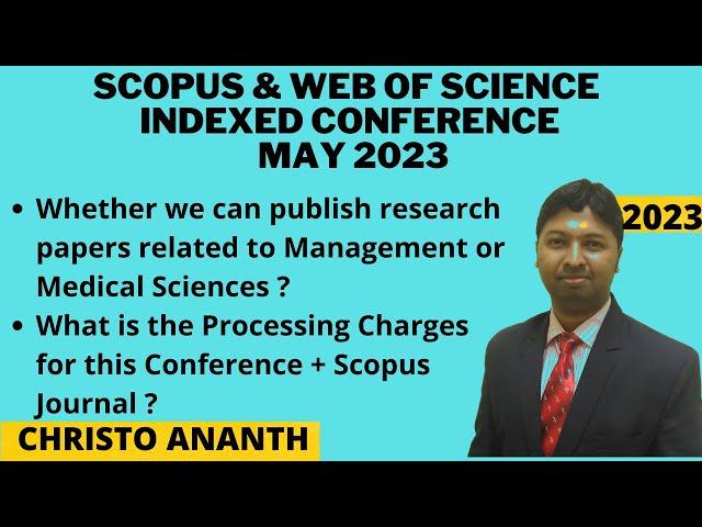 Christo Ananth - Scopus & Web of Science Indexed Conference - May 2023 - ICRETM-2023 - English