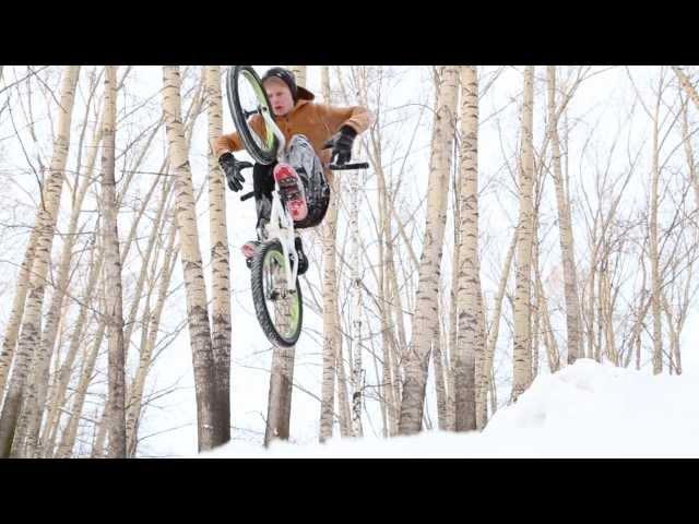 bmx in the snow